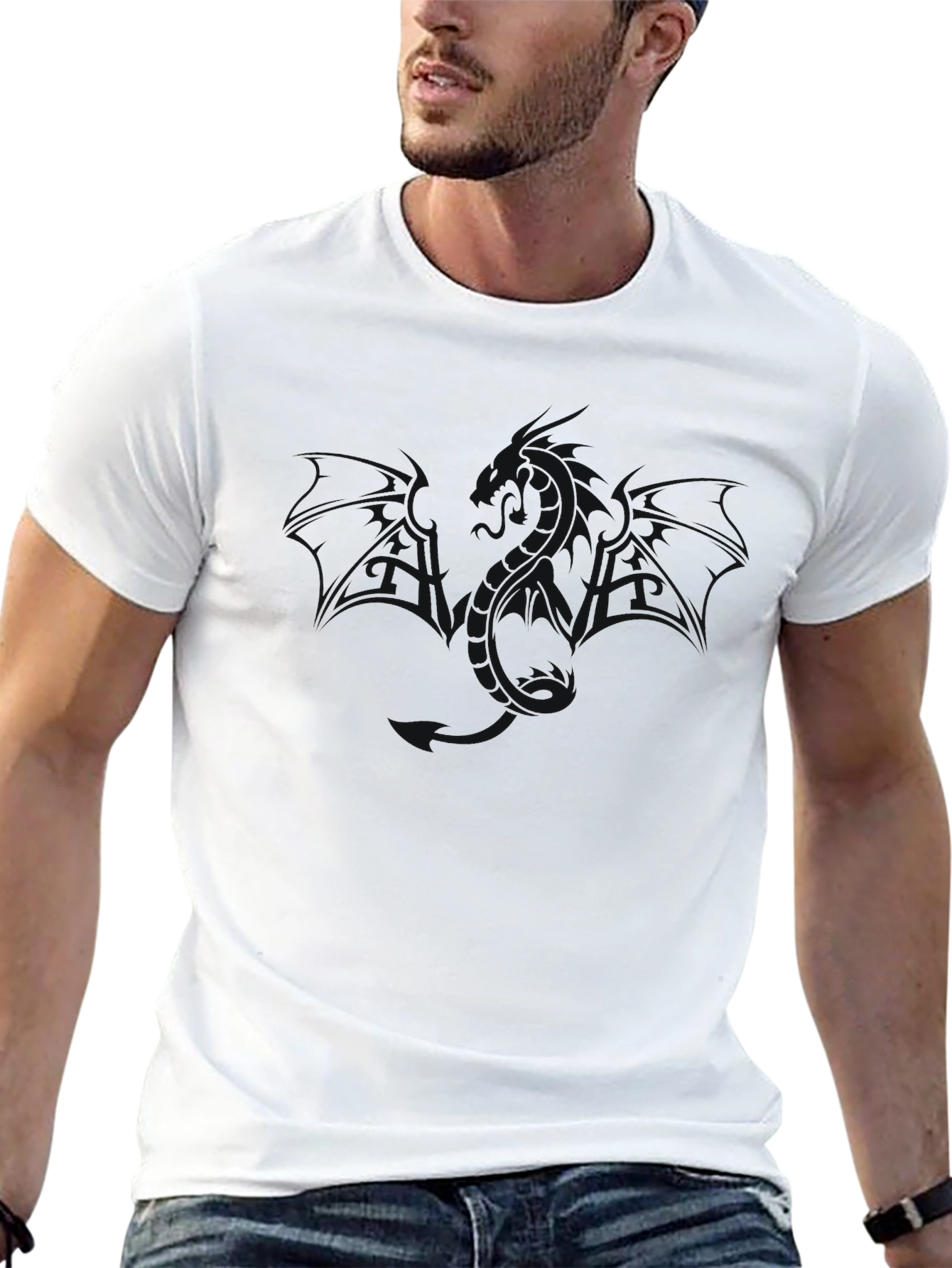 Classic Black Cotton Blend Tee