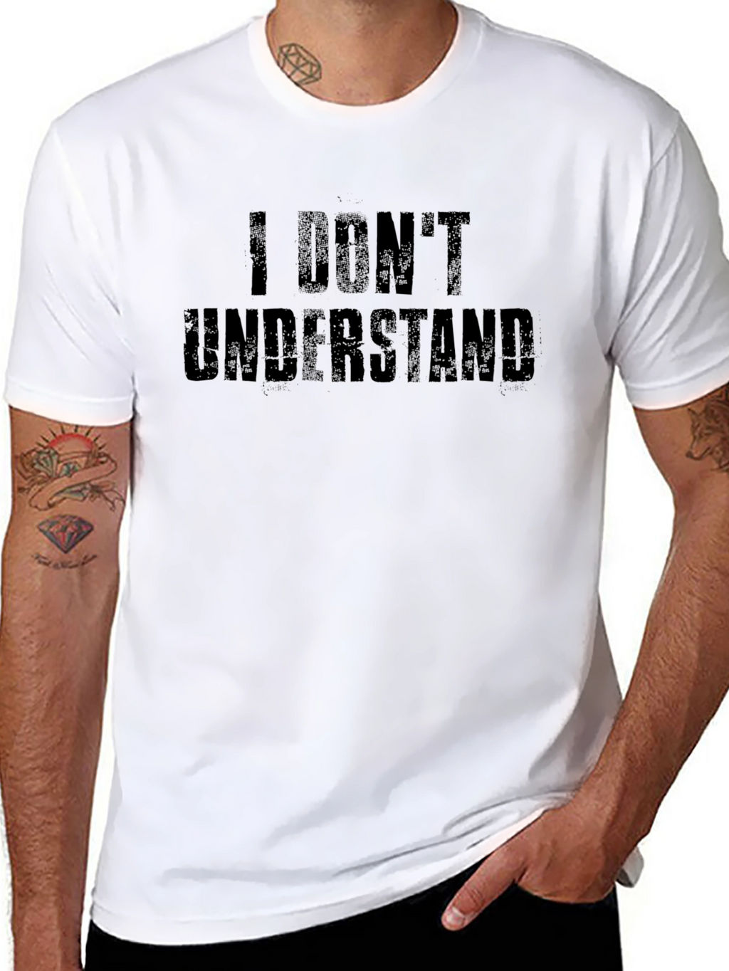 I Dont Understand Graphic Tee - Black