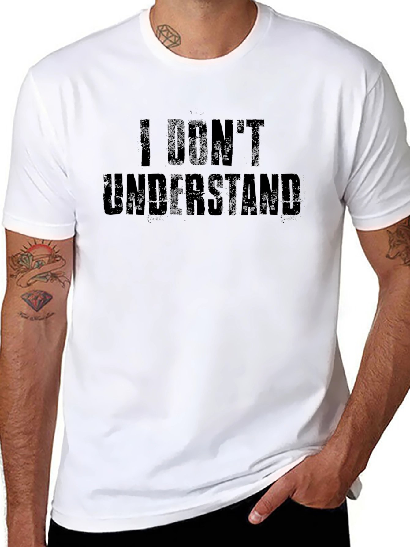 I Dont Understand Graphic Tee - Black
