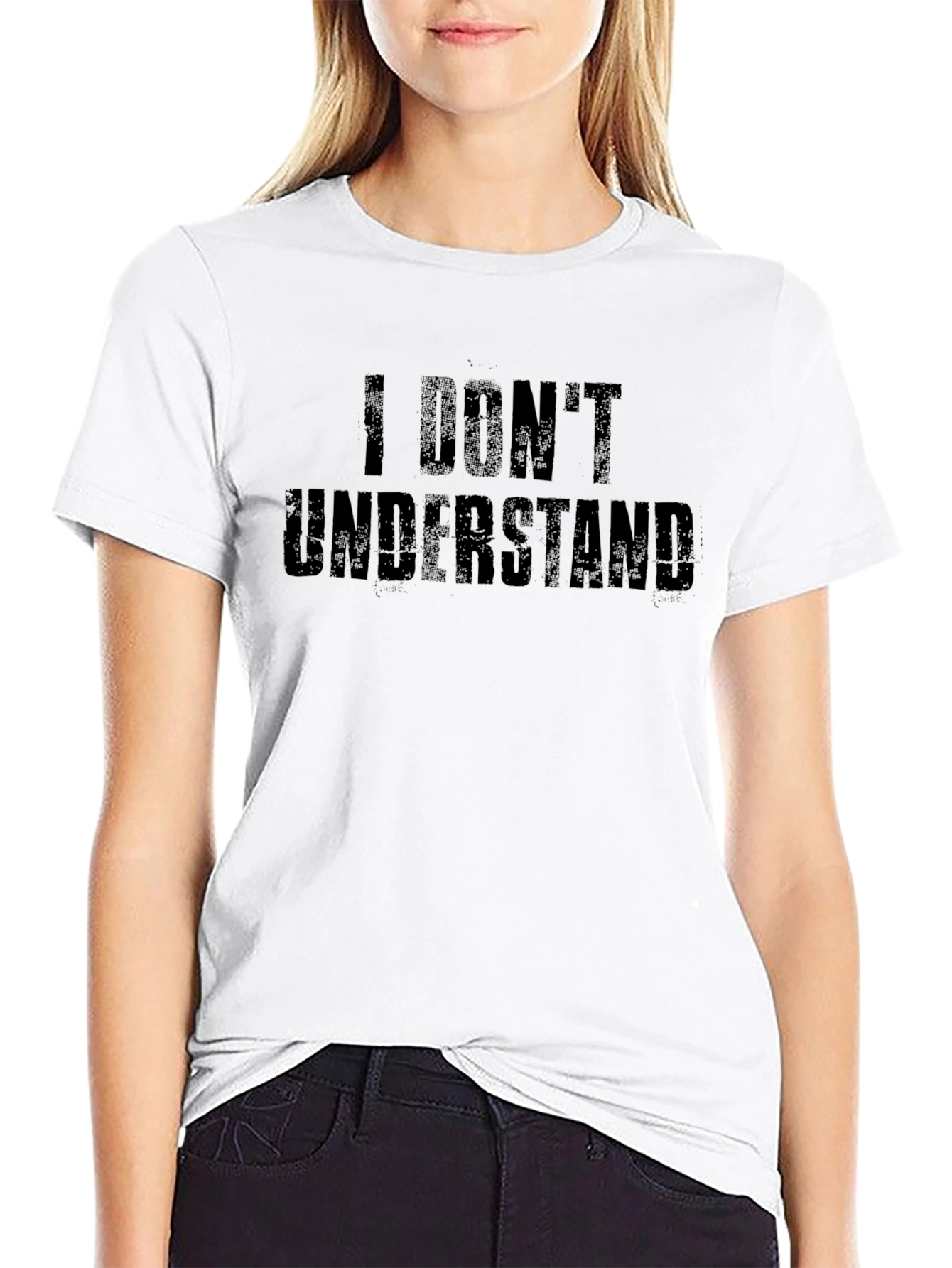 I Dont Understand Graphic Tee - Black