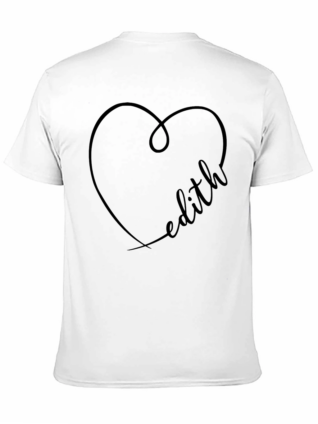 Edith Heart Graphic Black T-Shirt - Love Tee