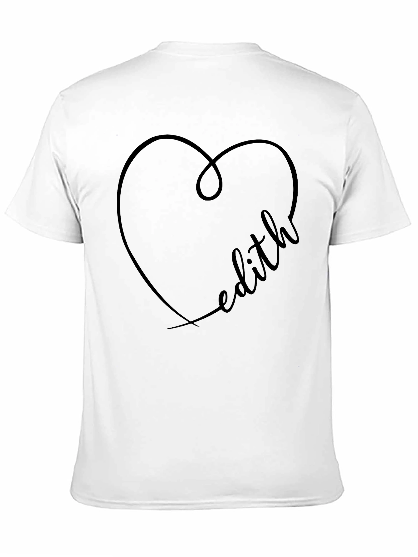 Edith Heart Graphic Black T-Shirt - Love Tee