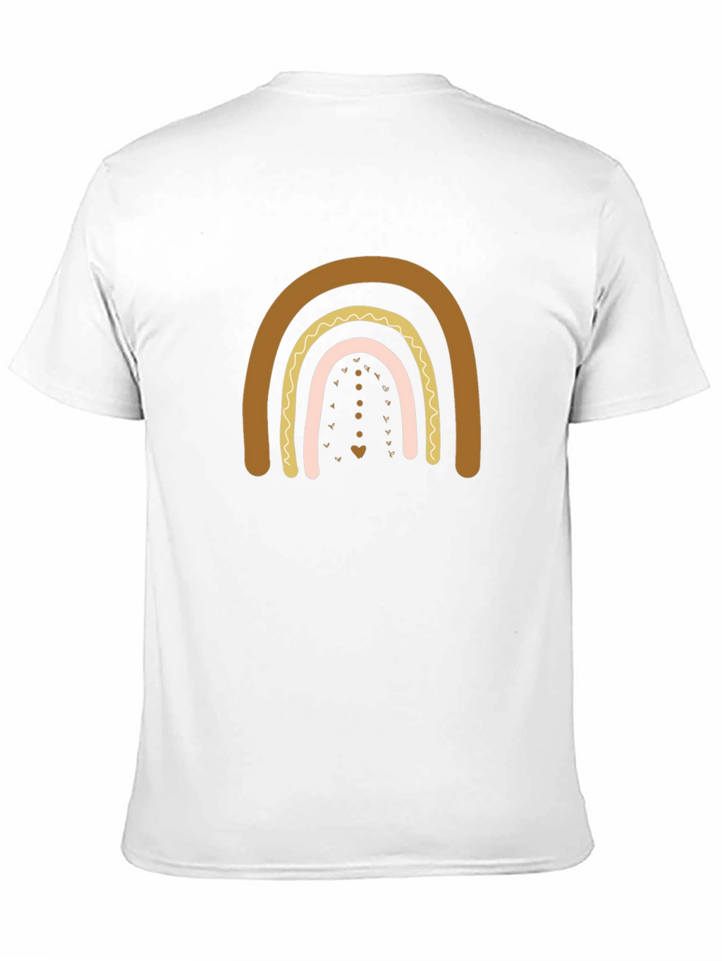 Boho Rainbow Graphic Print Black T-Shirt