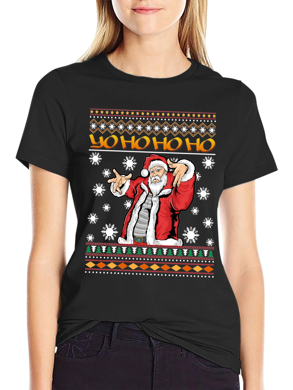 Yo Ho Ho Santa Ugly Christmas T-Shirt