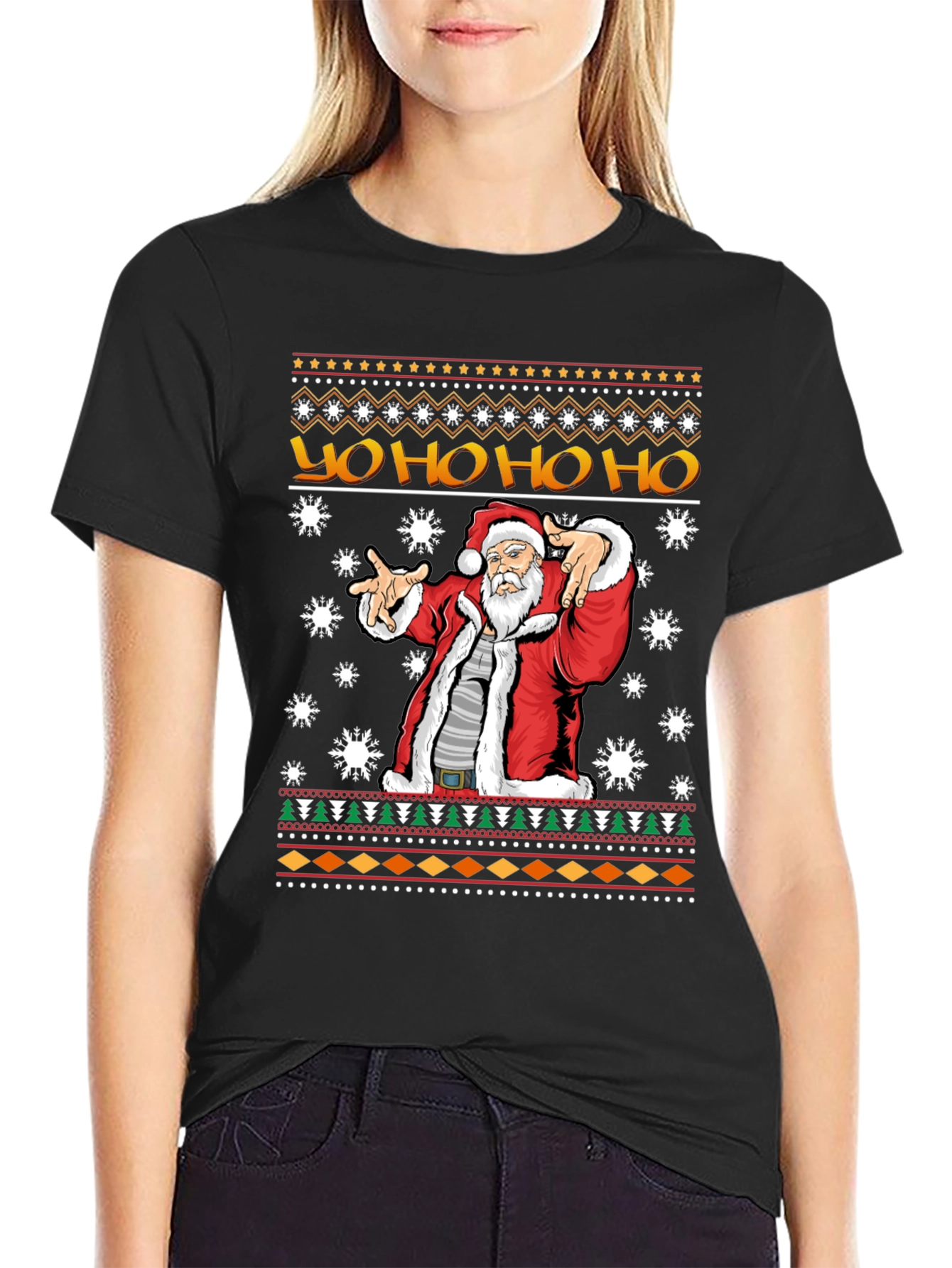 Yo Ho Ho Santa Ugly Christmas T-Shirt