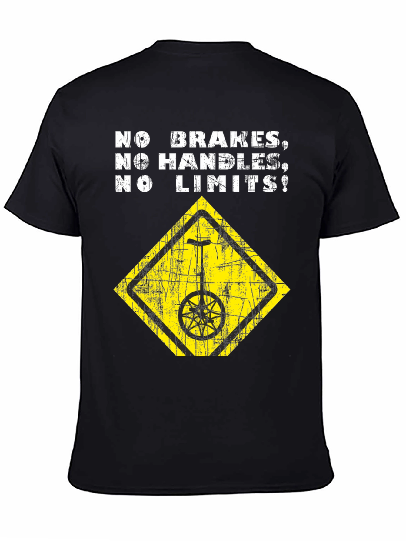 No Brakes Unicycle T-Shirt -  Daredevil Design