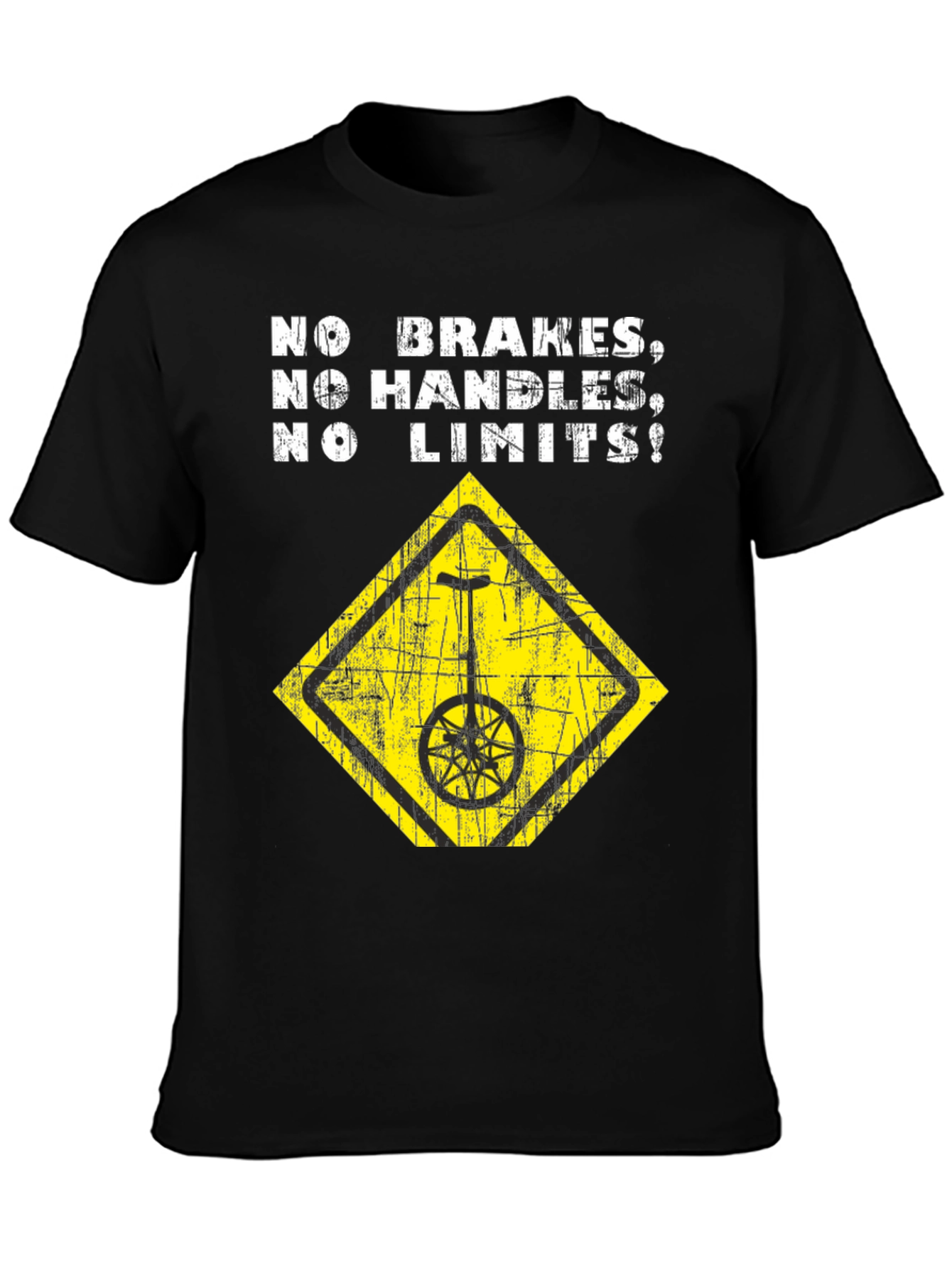 No Brakes Unicycle T-Shirt -  Daredevil Design
