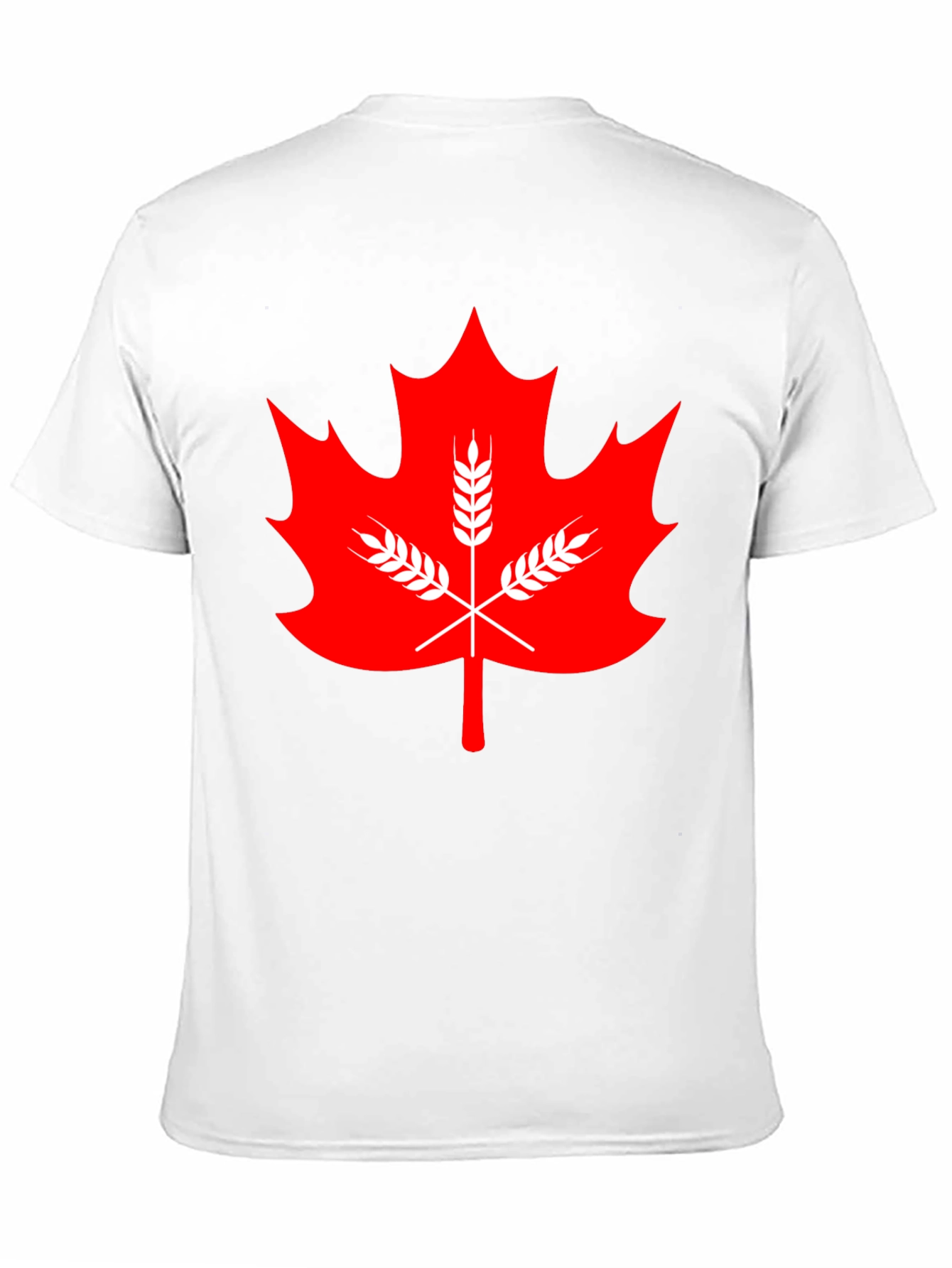 Maple Leaf & Wheat Graphic Tee - Black