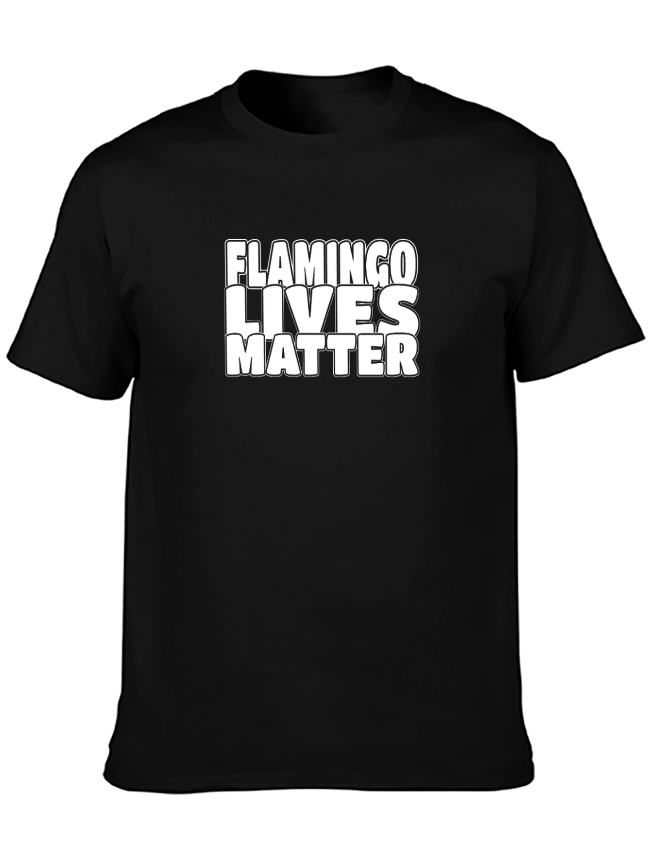 Flamingo Lives Matter Graphic Tee - Black