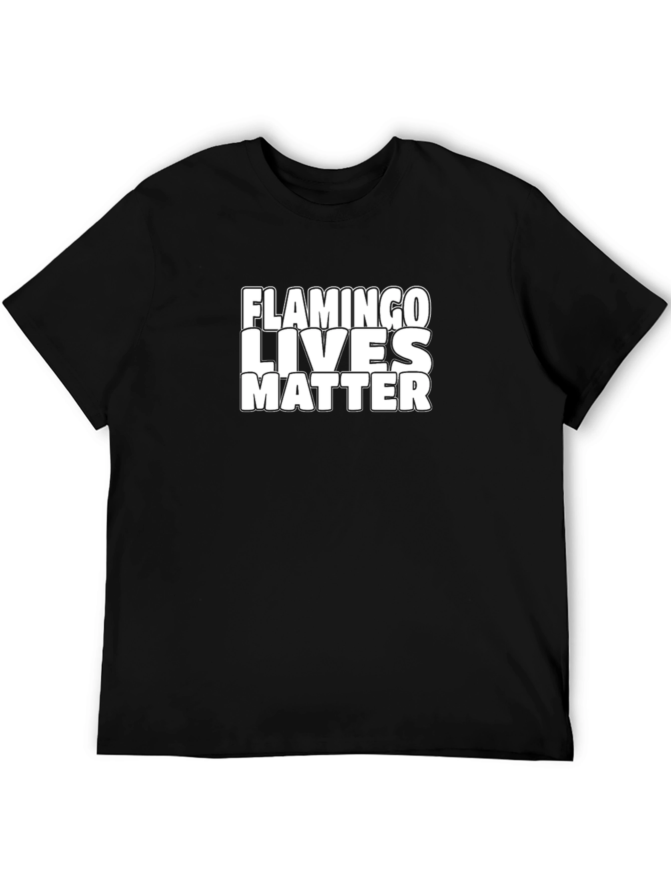 Flamingo Lives Matter Graphic Tee - Black