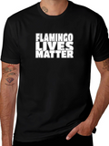 Flamingo Lives Matter Graphic Tee - Black