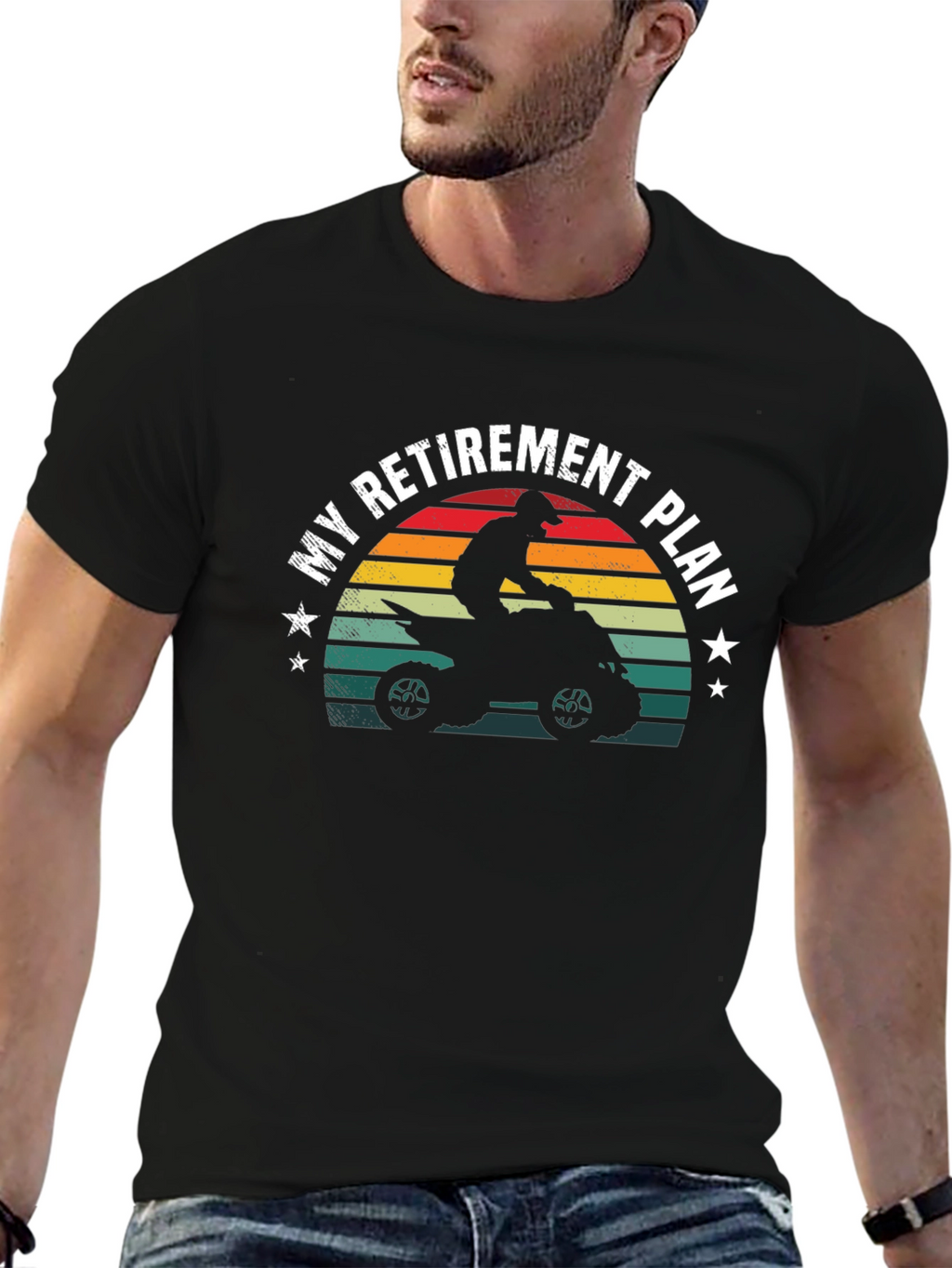 My Retirement Plan ATV Black T-Shirt
