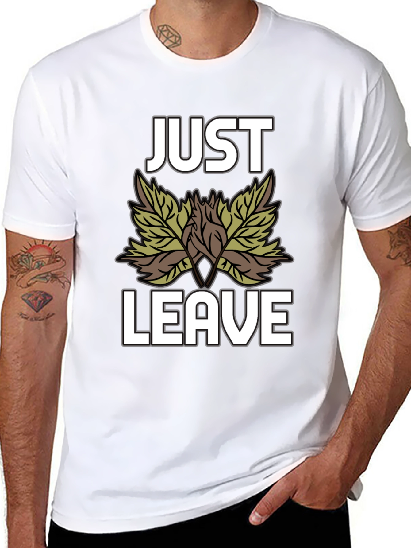 Just Leave Leaves T-Shirt - Funny Nature Tee