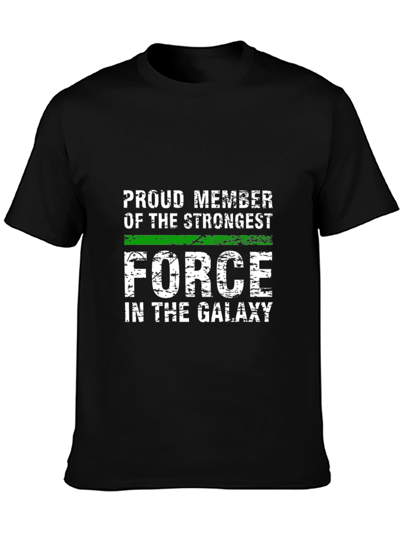 Strongest Force Galaxy Tee - Black Graphic T-Shirt