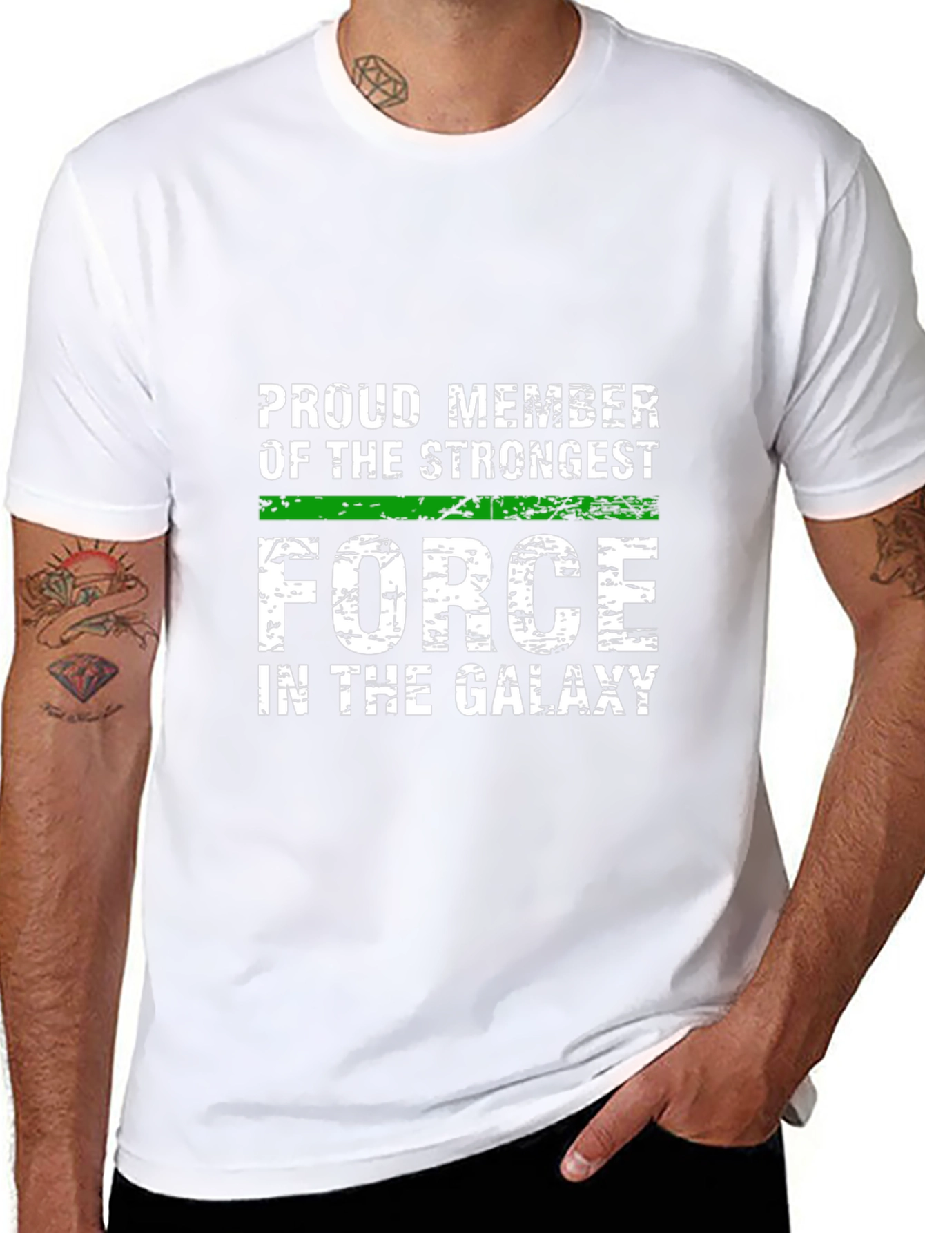 Strongest Force Galaxy Tee - Black Graphic T-Shirt