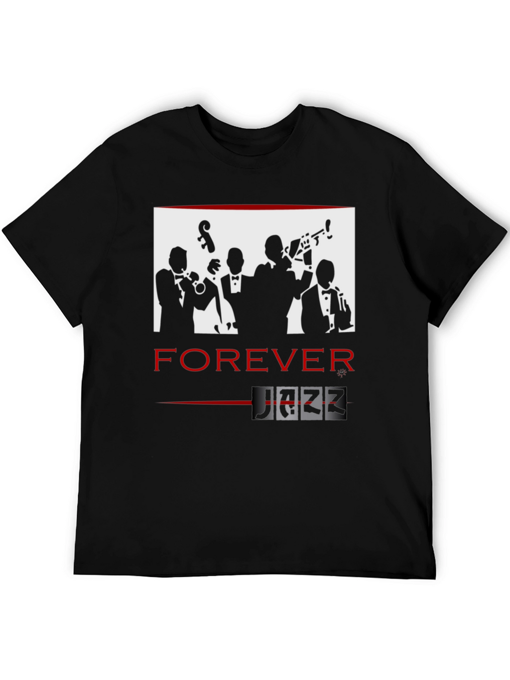 Forever Jazz Graphic T-Shirt - Cool Musician Design