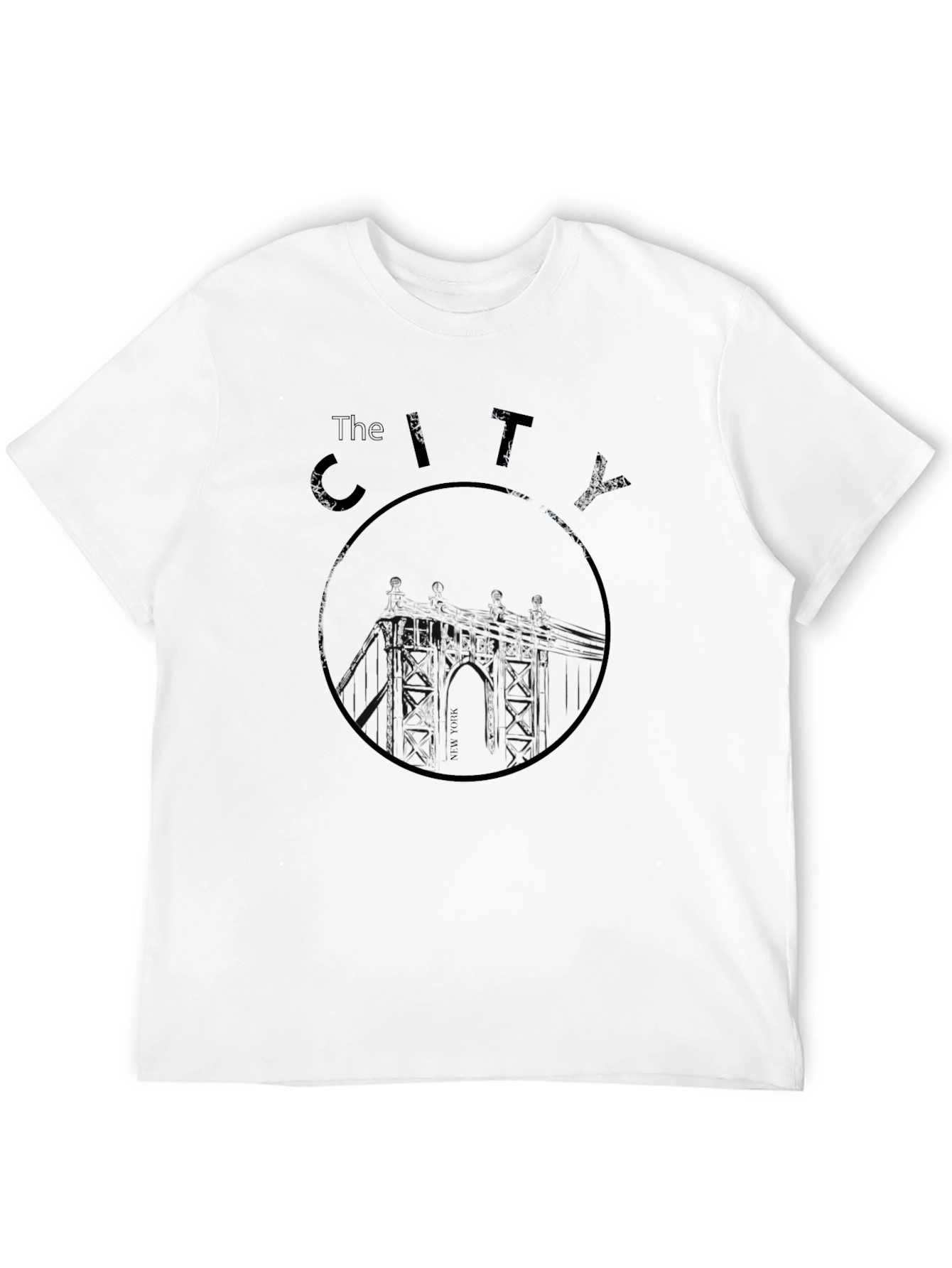 The City Graphic Print Black T-Shirt