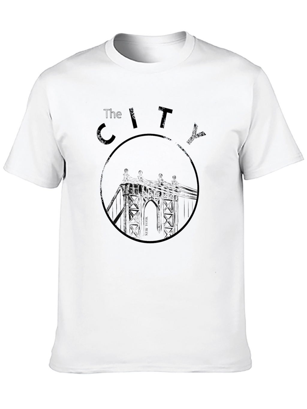 The City Graphic Print Black T-Shirt