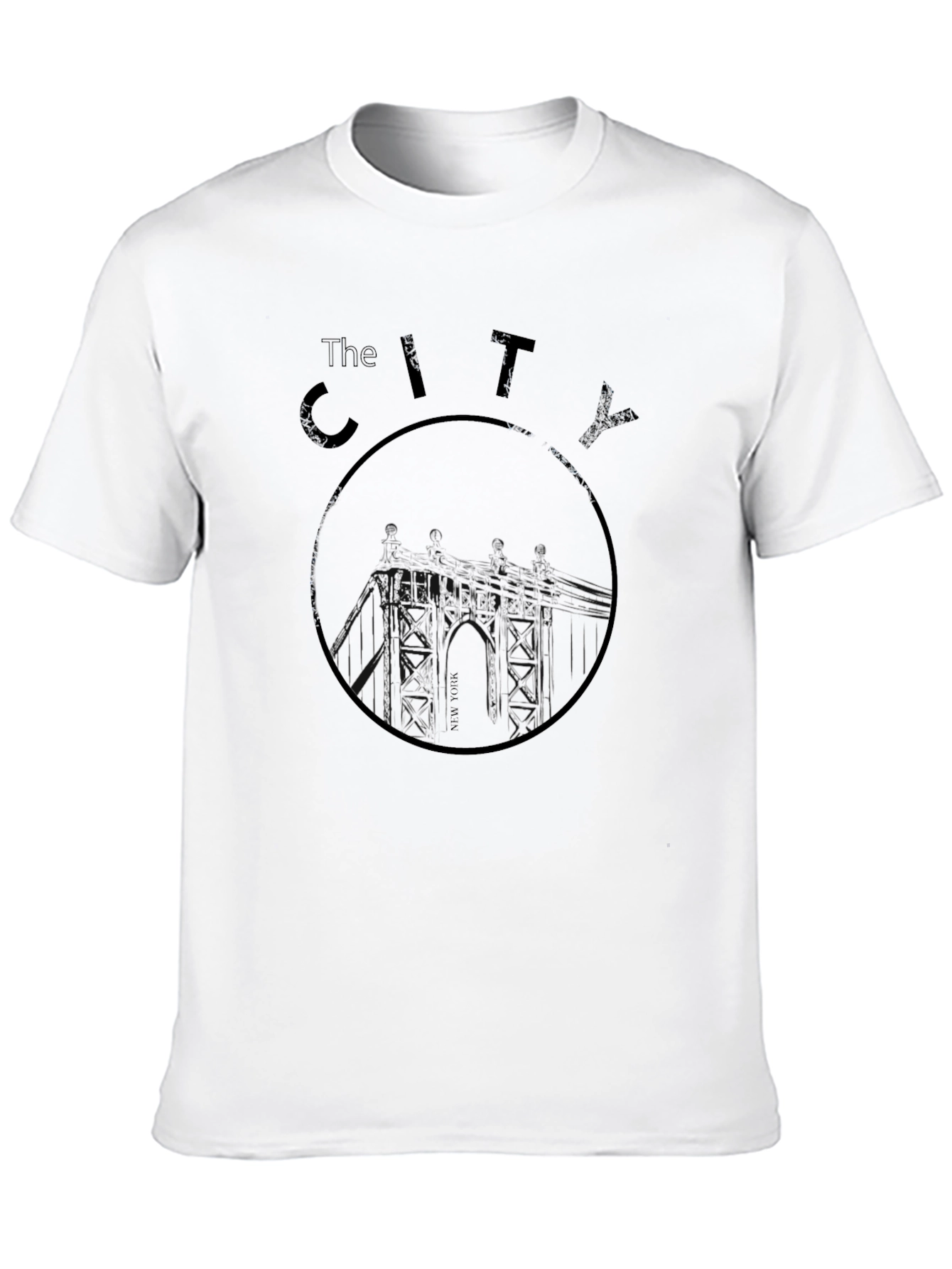 The City Graphic Print Black T-Shirt