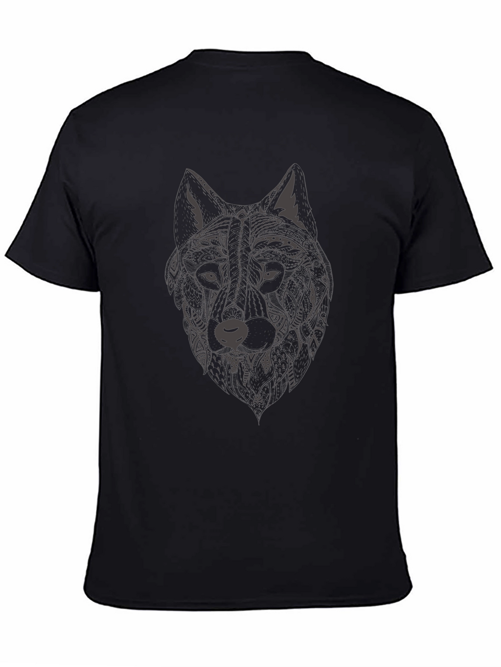 Wolf Graphic Print Crew Neck T-Shirt
