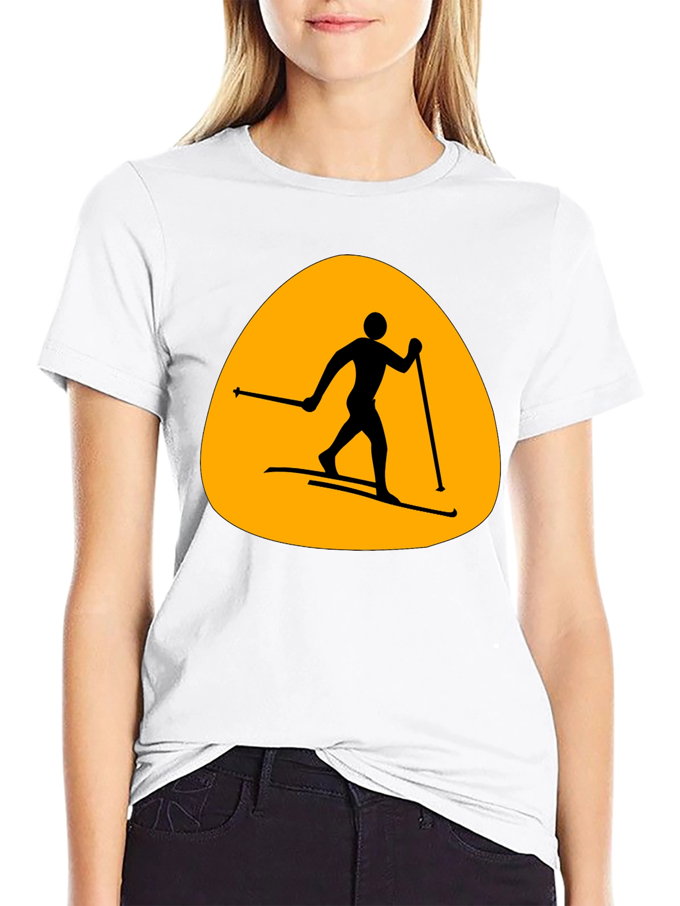 Ski Silhouette T-Shirt - Mens Black Tee