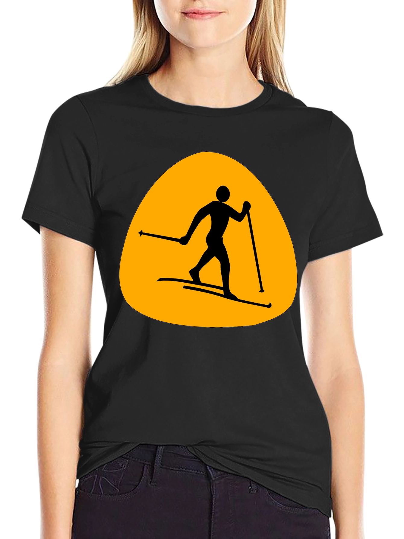 Ski Silhouette T-Shirt - Mens Black Tee