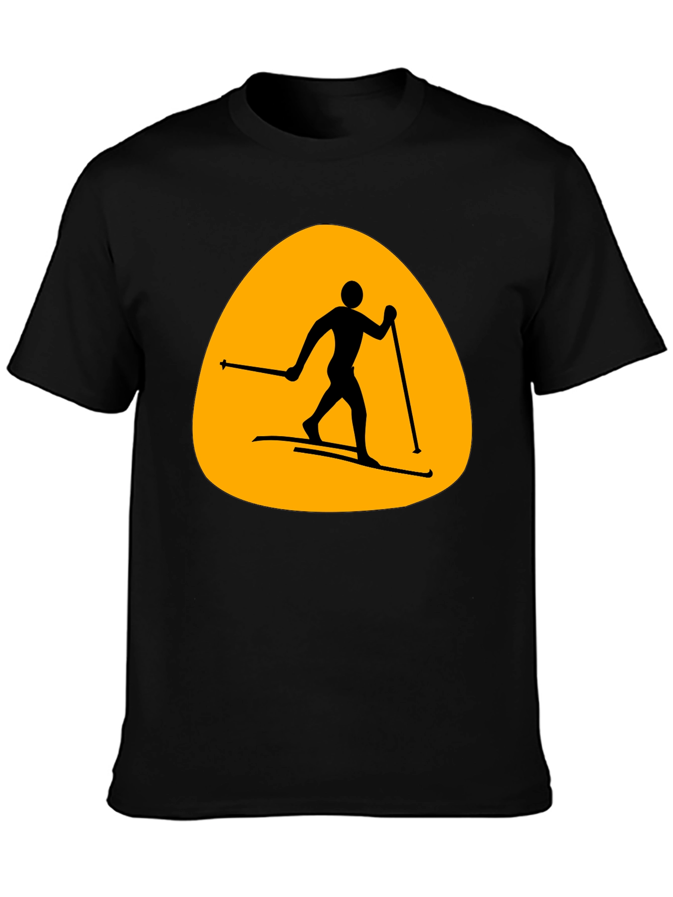 Ski Silhouette T-Shirt - Mens Black Tee