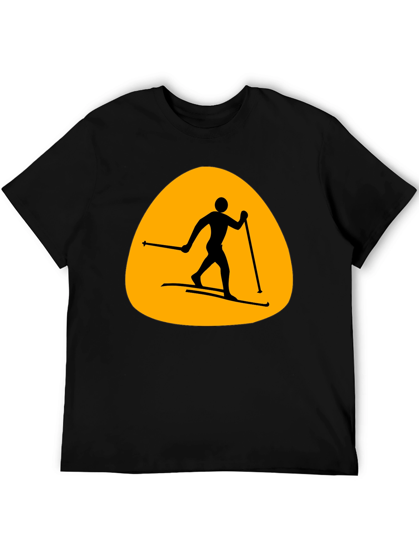 Ski Silhouette T-Shirt - Mens Black Tee