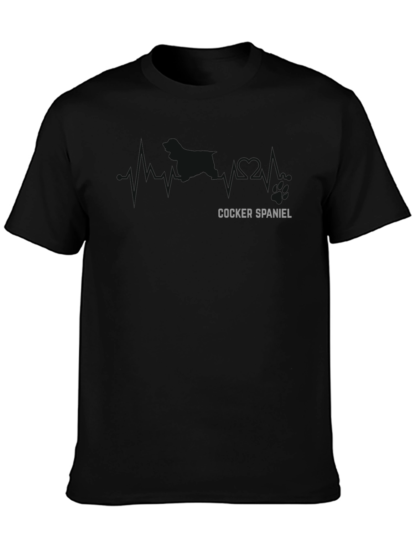 Cocker Spaniel Heartbeat T-Shirt - Dog Lover Tee