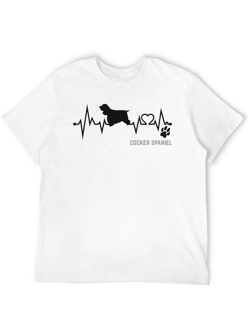 Cocker Spaniel Heartbeat T-Shirt - Dog Lover Tee