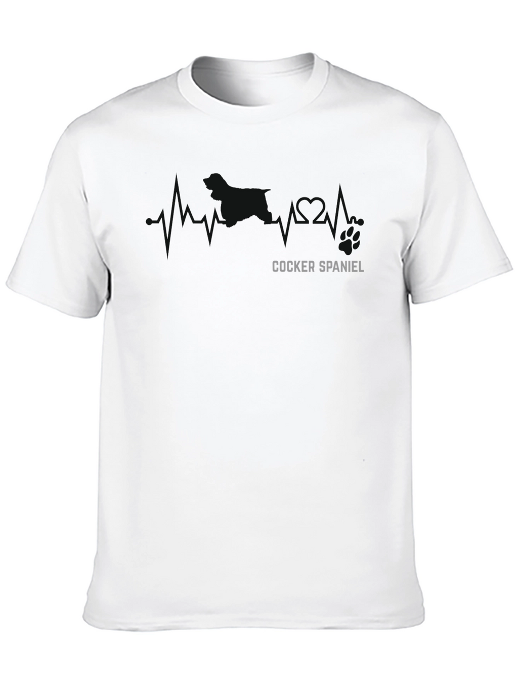 Cocker Spaniel Heartbeat T-Shirt - Dog Lover Tee