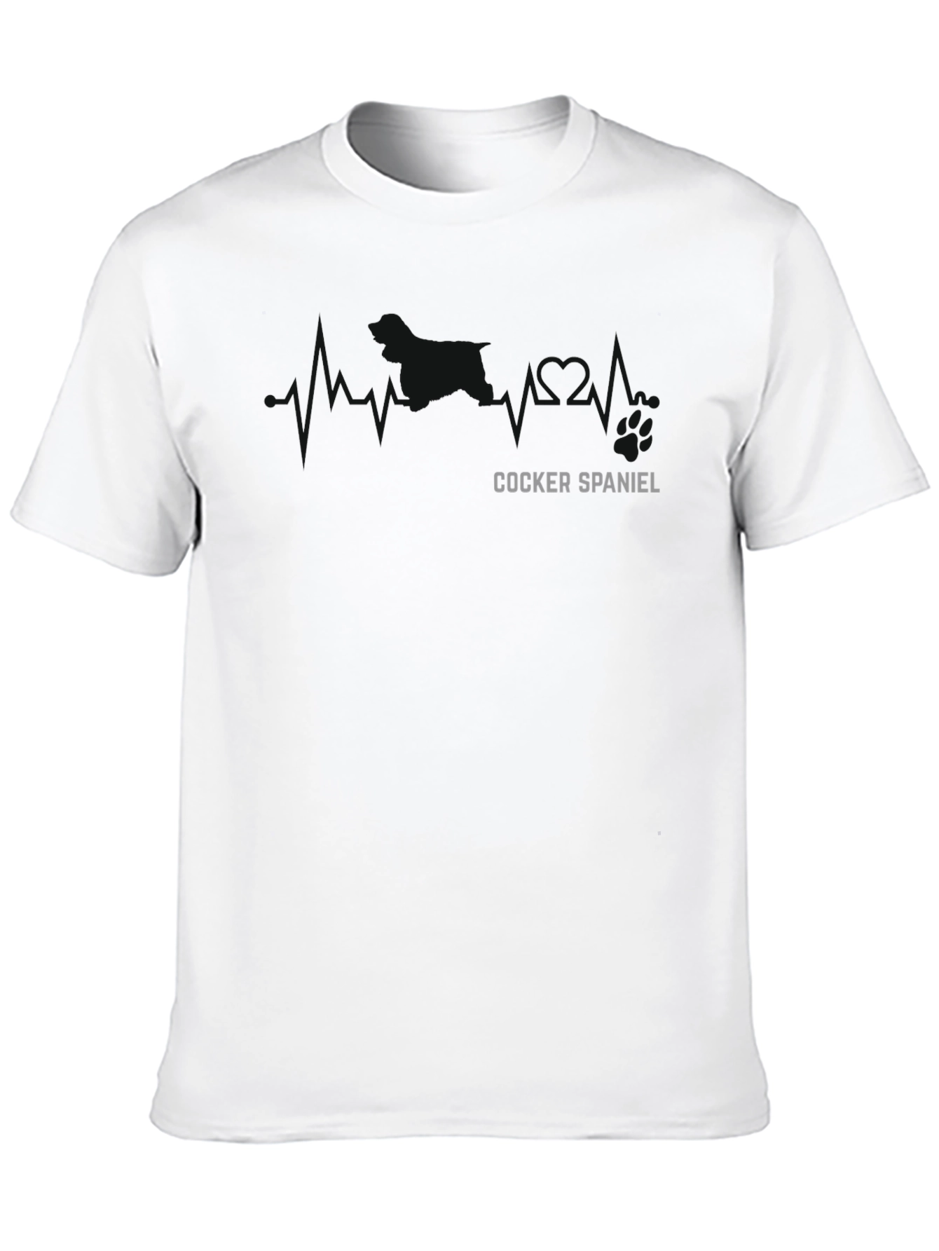 Cocker Spaniel Heartbeat T-Shirt - Dog Lover Tee