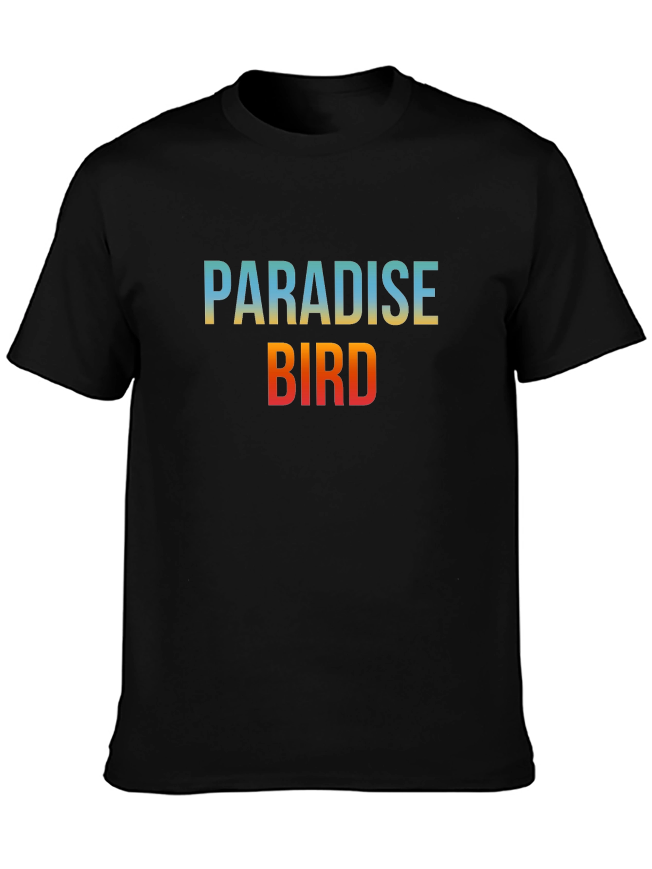 Paradise Bird Graphic Tee - Soft Black Cotton T-Shirt