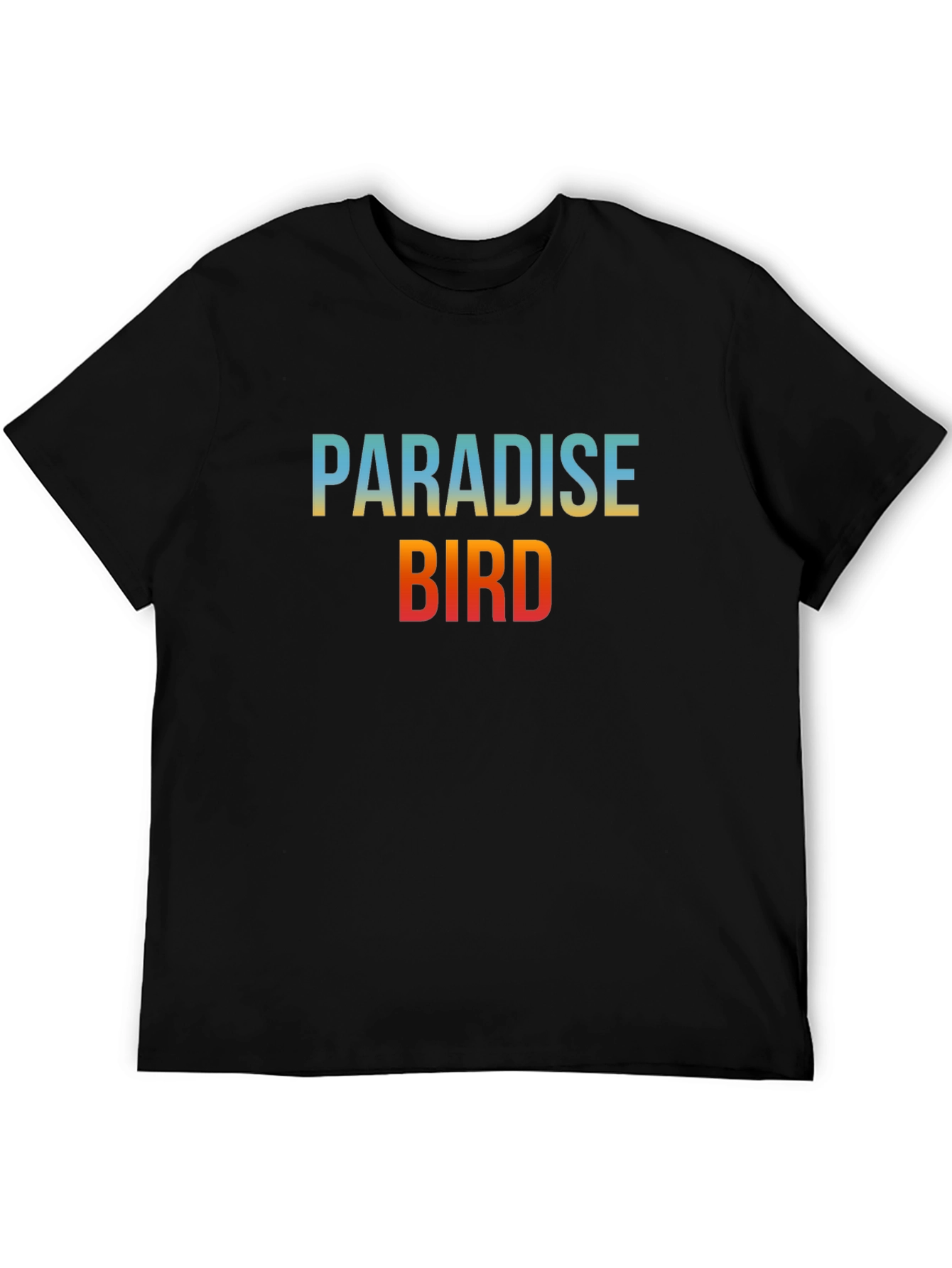 Paradise Bird Graphic Tee - Soft Black Cotton T-Shirt