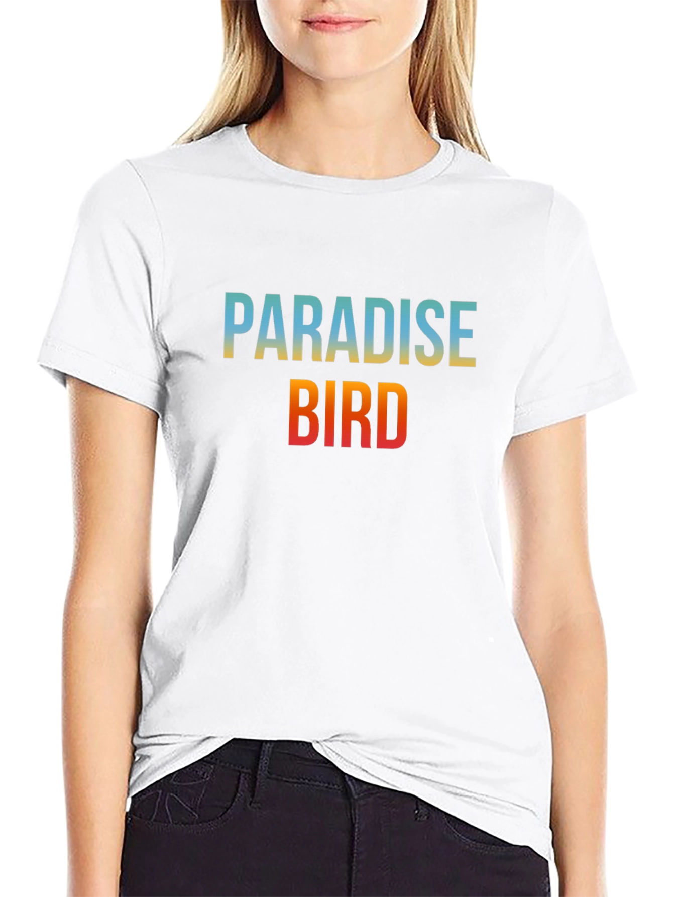 Paradise Bird Graphic Tee - Soft Black Cotton T-Shirt