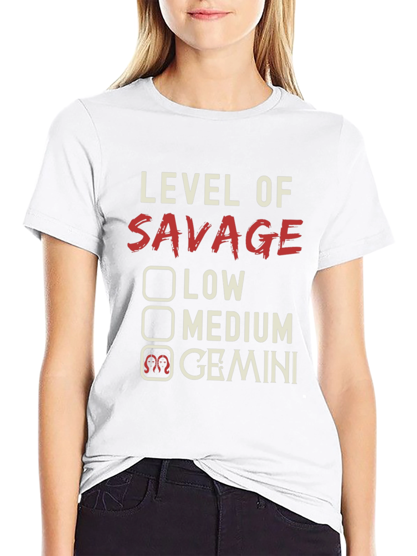 Gemini Savage Level T-Shirt - Zodiac Sign Tee