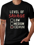 Gemini Savage Level T-Shirt - Zodiac Sign Tee