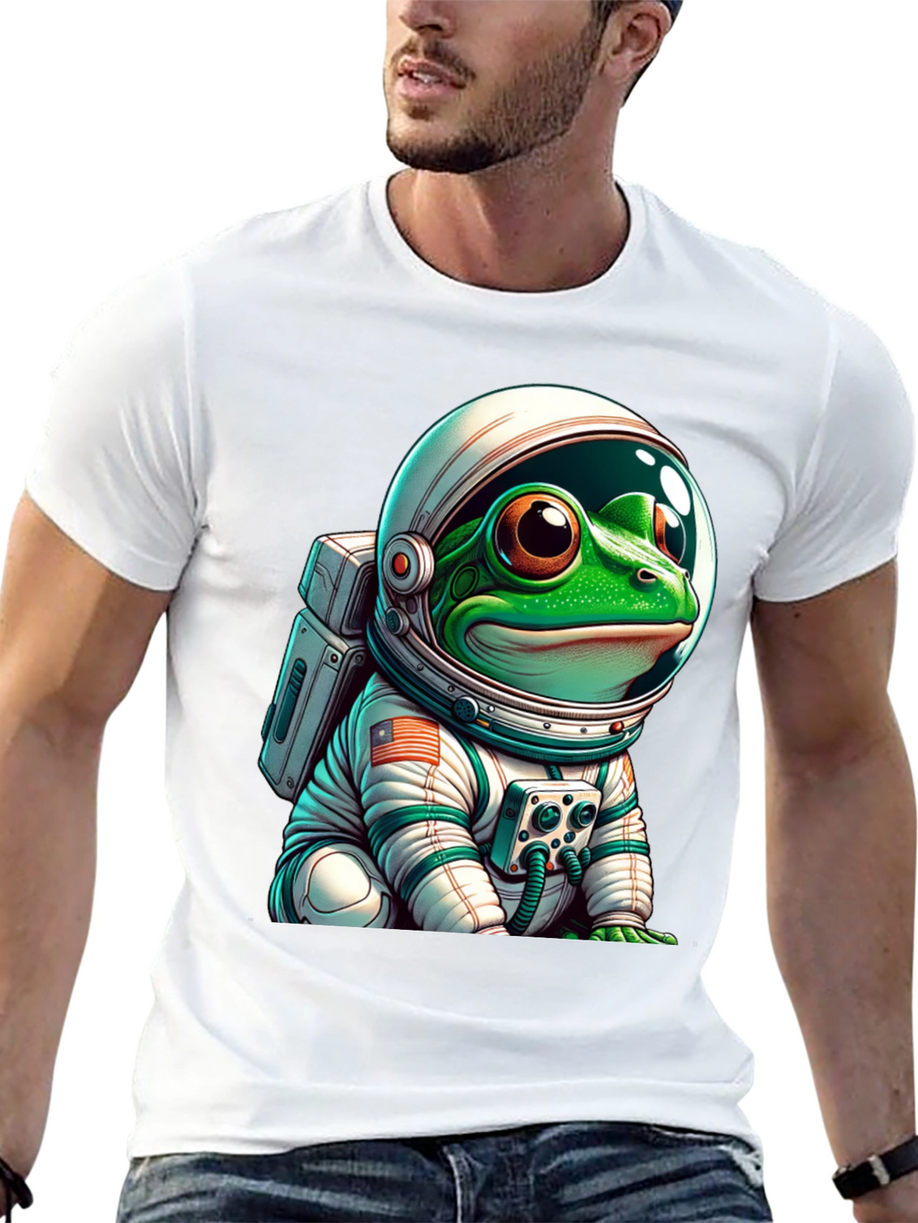 Frog Astronaut T-Shirt: Space Explorer Tee