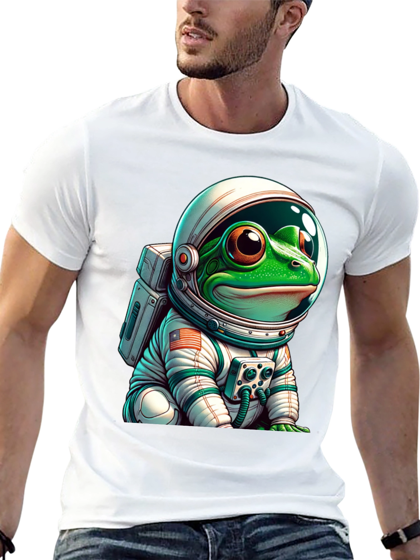 Frog Astronaut T-Shirt: Space Explorer Tee