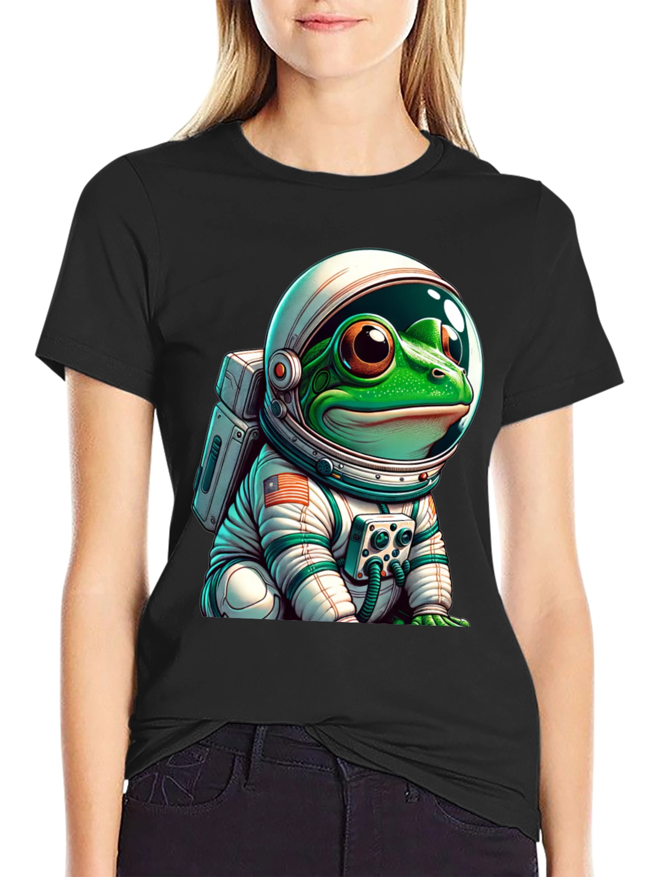 Frog Astronaut T-Shirt: Space Explorer Tee