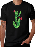 Cactus Graphic Tee - Mens Black Crew Neck T-Shirt
