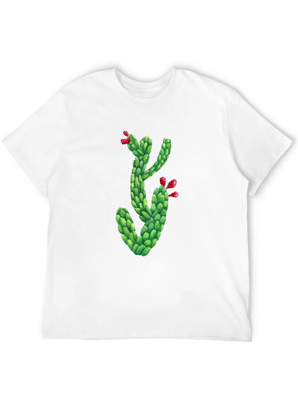 Cactus Graphic Tee - Mens Black Crew Neck T-Shirt