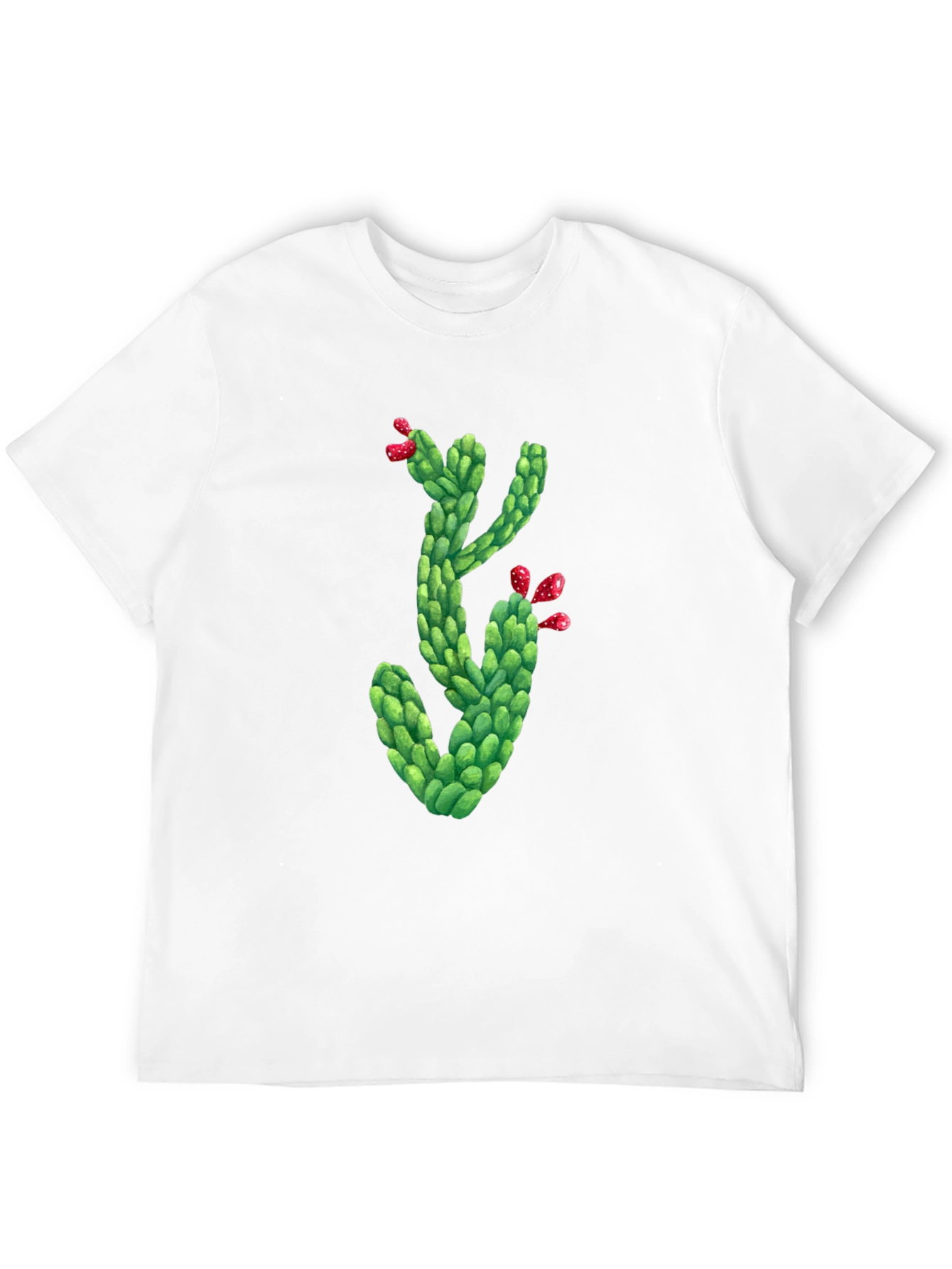 Cactus Graphic Tee - Mens Black Crew Neck T-Shirt