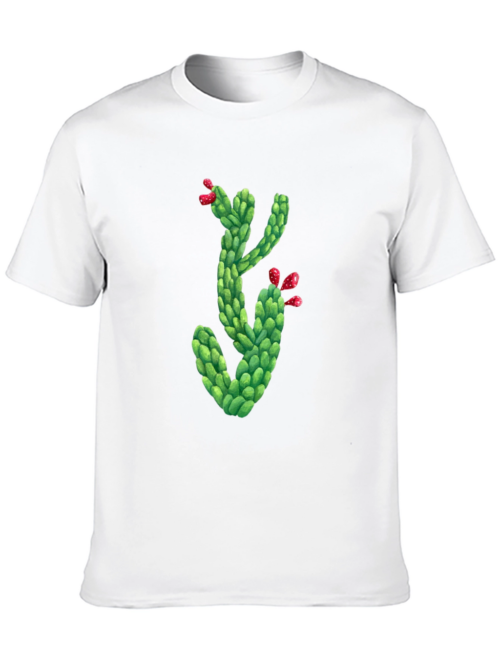 Cactus Graphic Tee - Mens Black Crew Neck T-Shirt