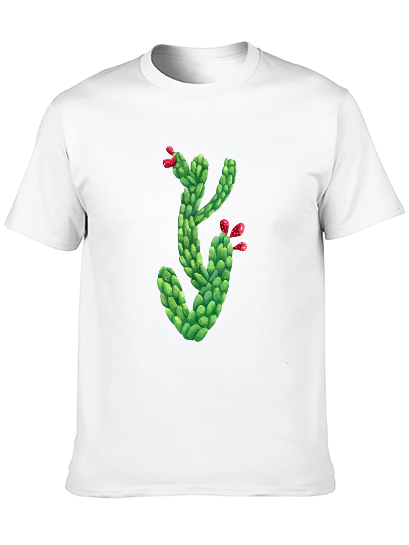 Cactus Graphic Tee - Mens Black Crew Neck T-Shirt