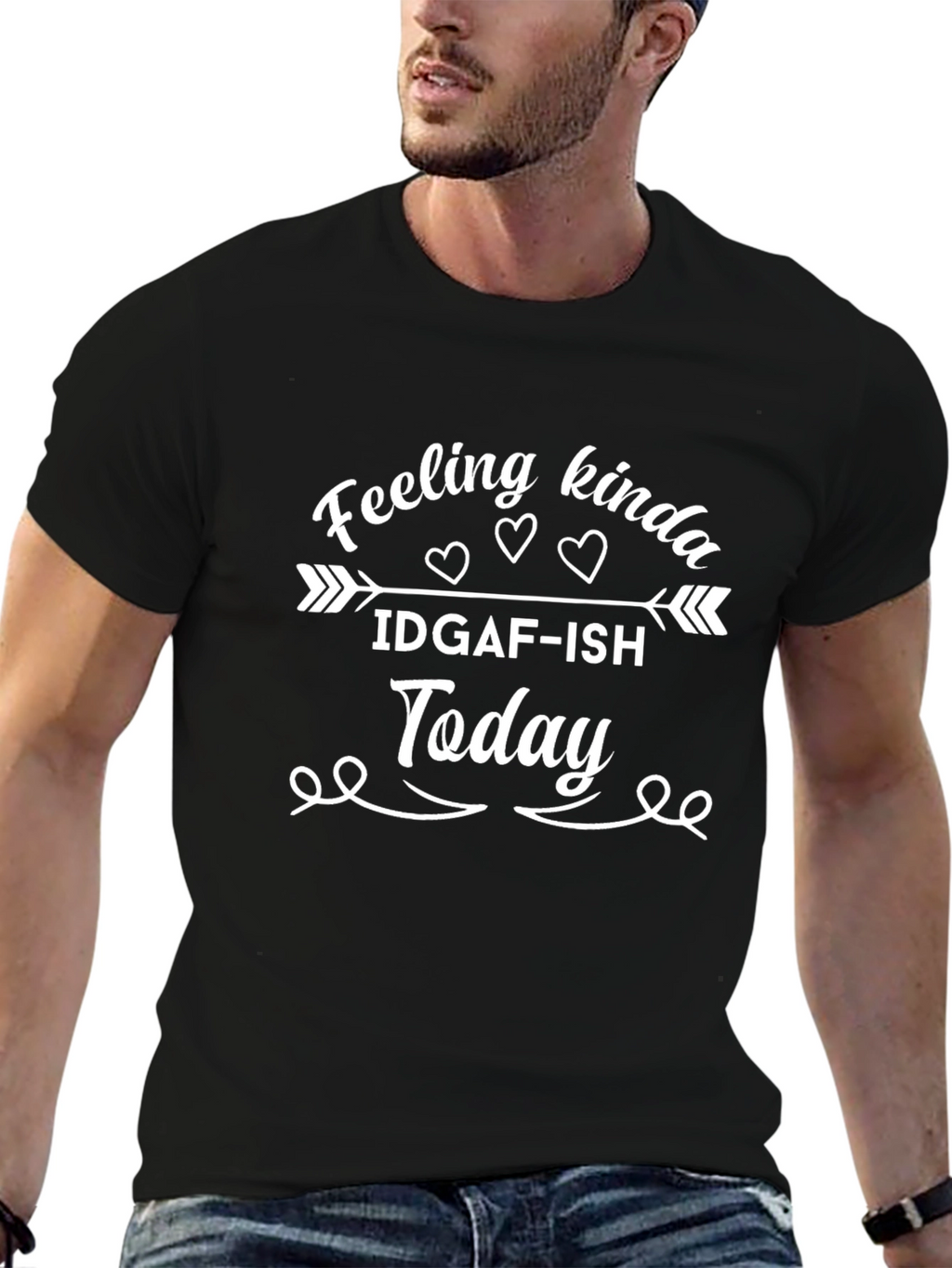 IDGAF-ISH Today Black Graphic Tee Shirt