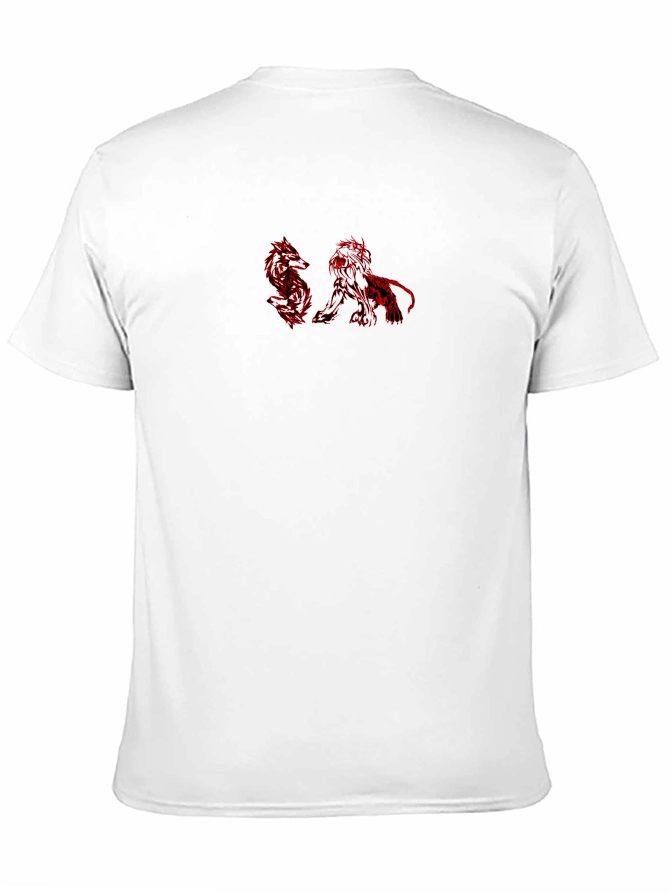 Red Lion & Dragon Graphic Black T-Shirt