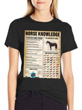 Horse Knowledge Black T-Shirt