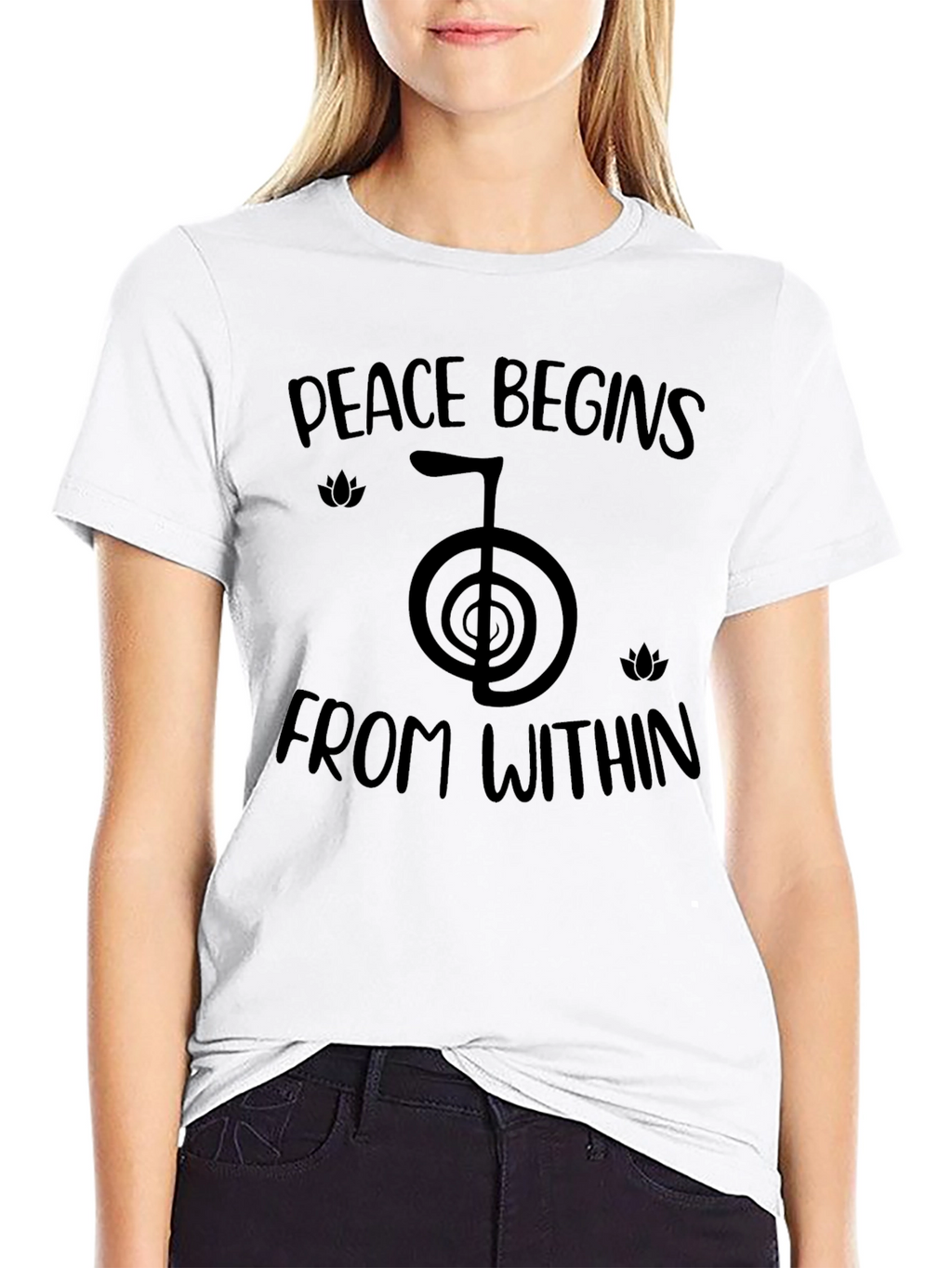 Peace Begins Within Black T-Shirt