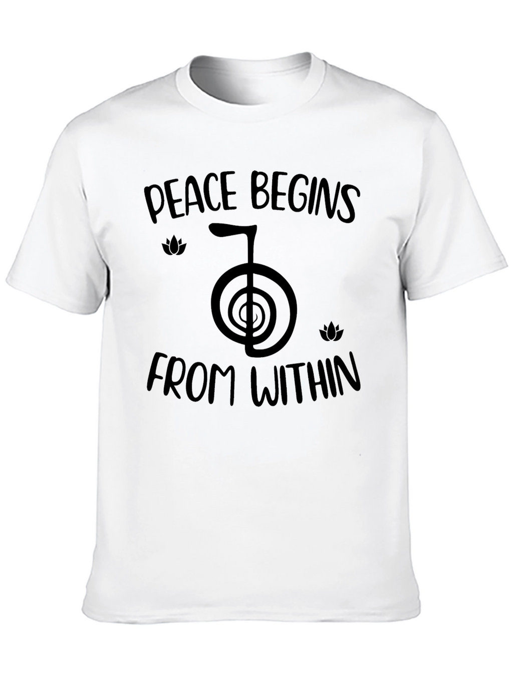 Peace Begins Within Black T-Shirt